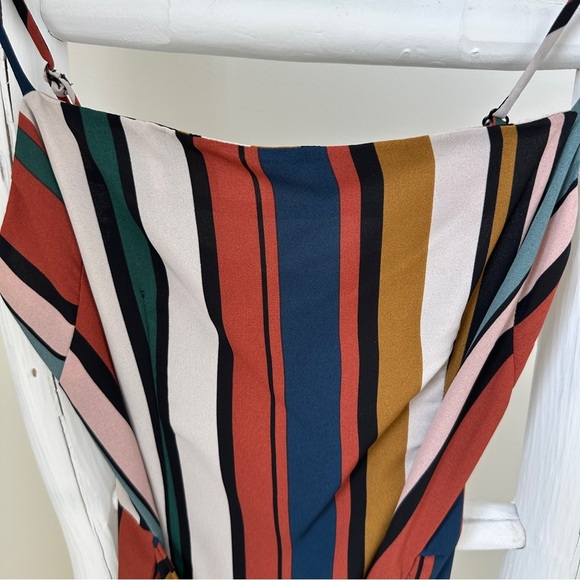 Vici Just a Dream Multicolor Striped Wrap Mini Dress Size Small - Picture 6 of 12